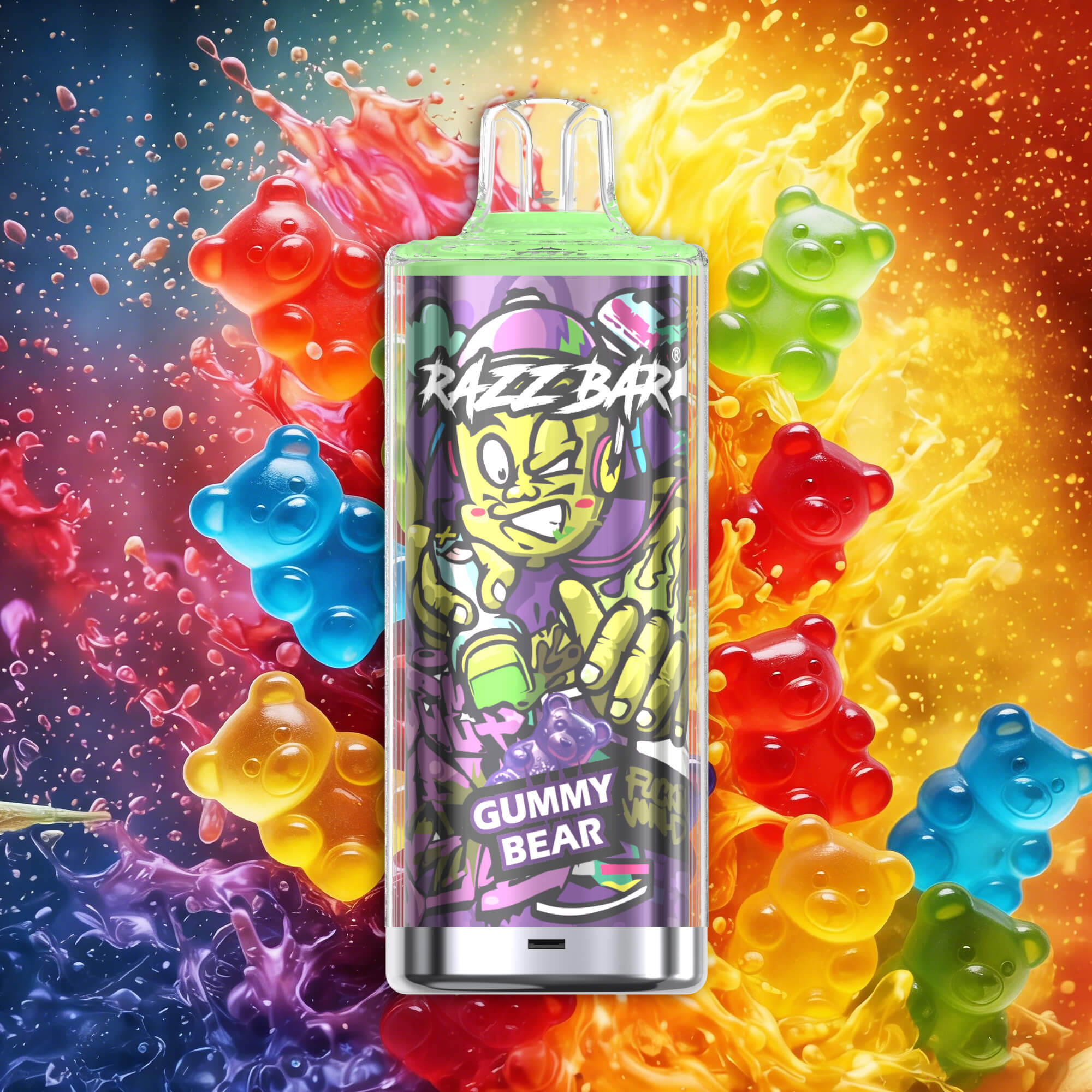 Razz bar 60K - Gummy Bear