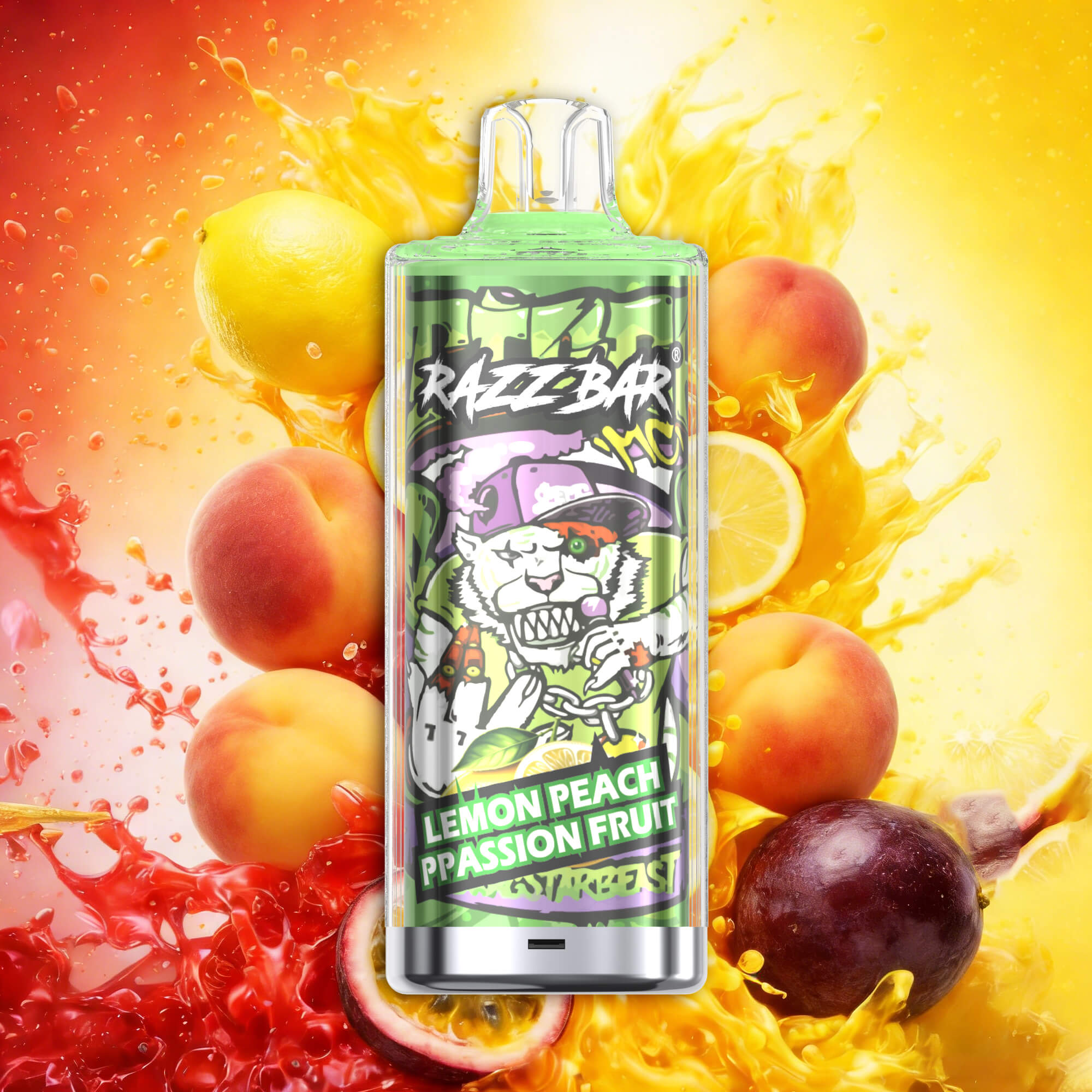 Razz bar 60K - Lemon Peach Passion Fruit